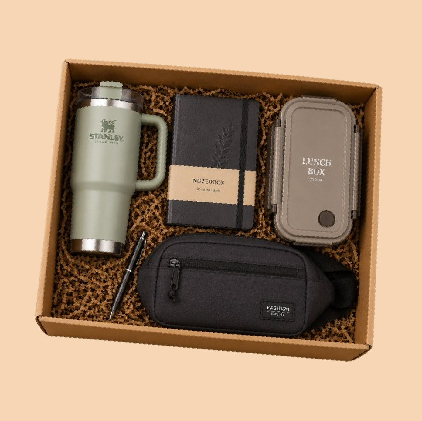 Gift Set-2: Stanley Mug + Notebook + Lunch Box Gift Hamper