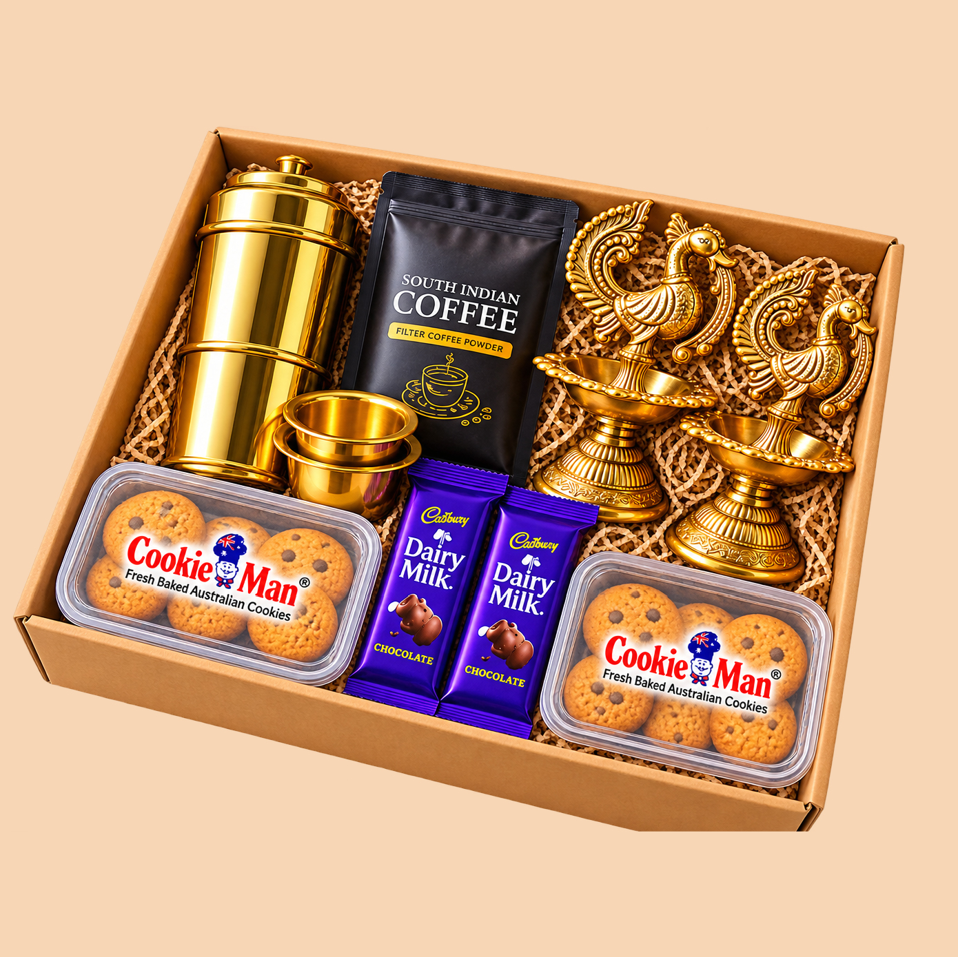Gift Set-3: Copper Coffee Filter + Cup Set Diwali Gift Hamper