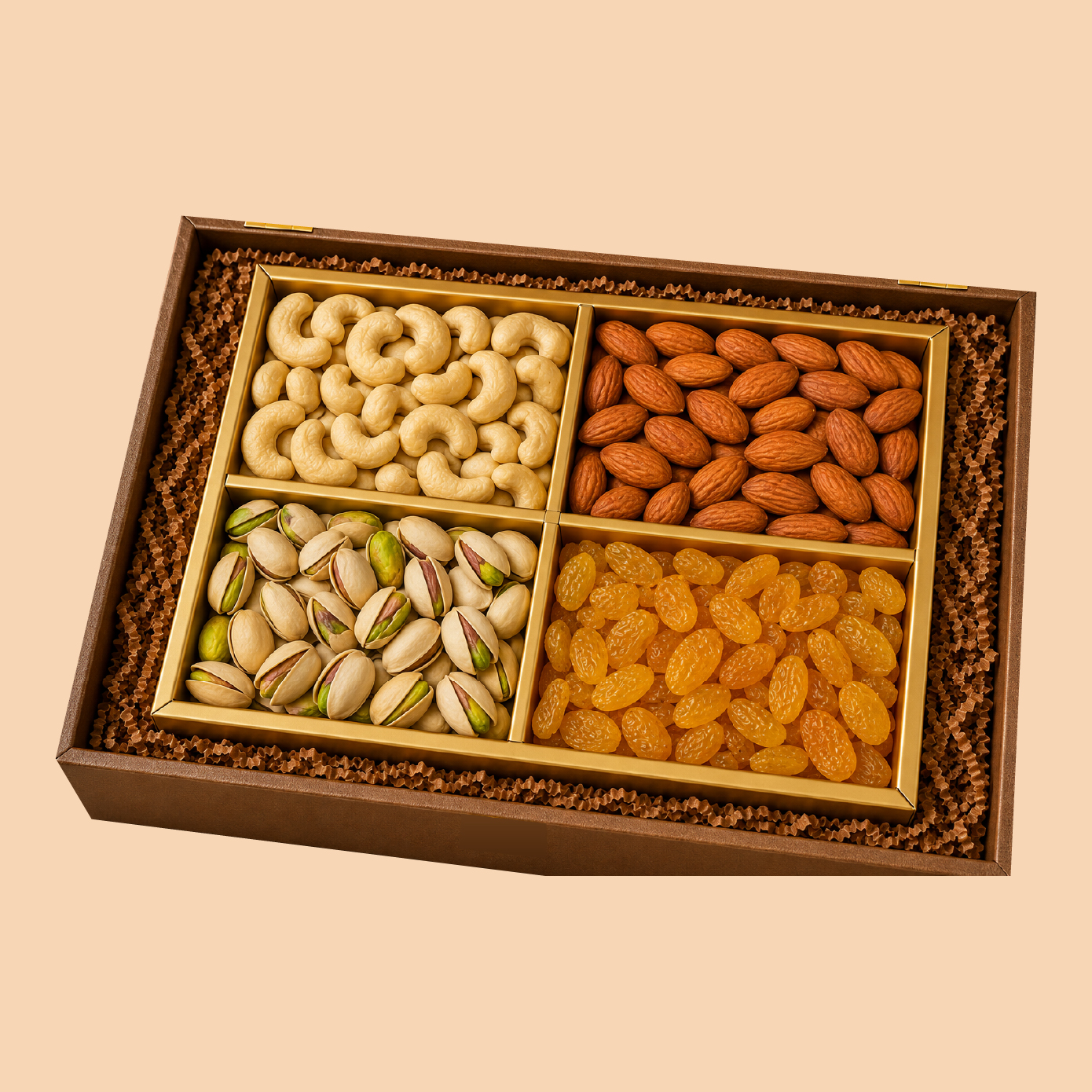 Gift Set-17.1: Dry Fruit Gift Box – 50g Each