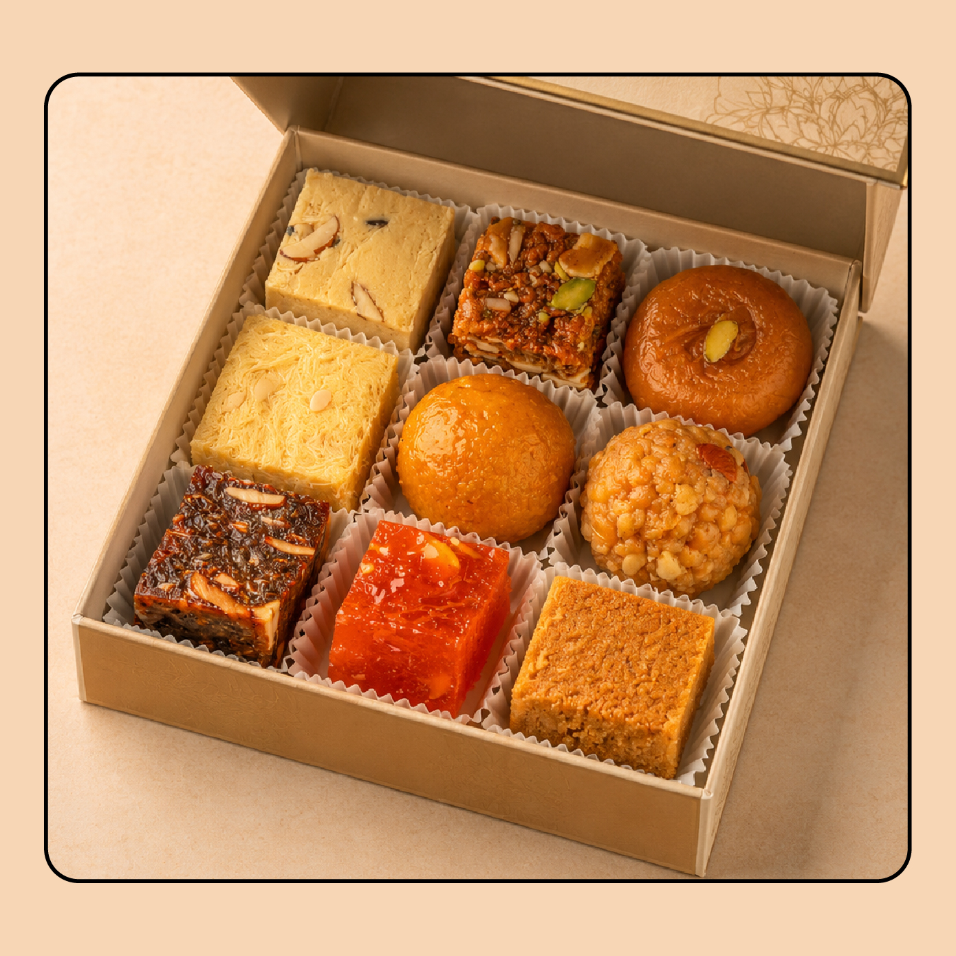 Gift Set-18.2: Assorted Ghee Sweets A2B – 1 KG