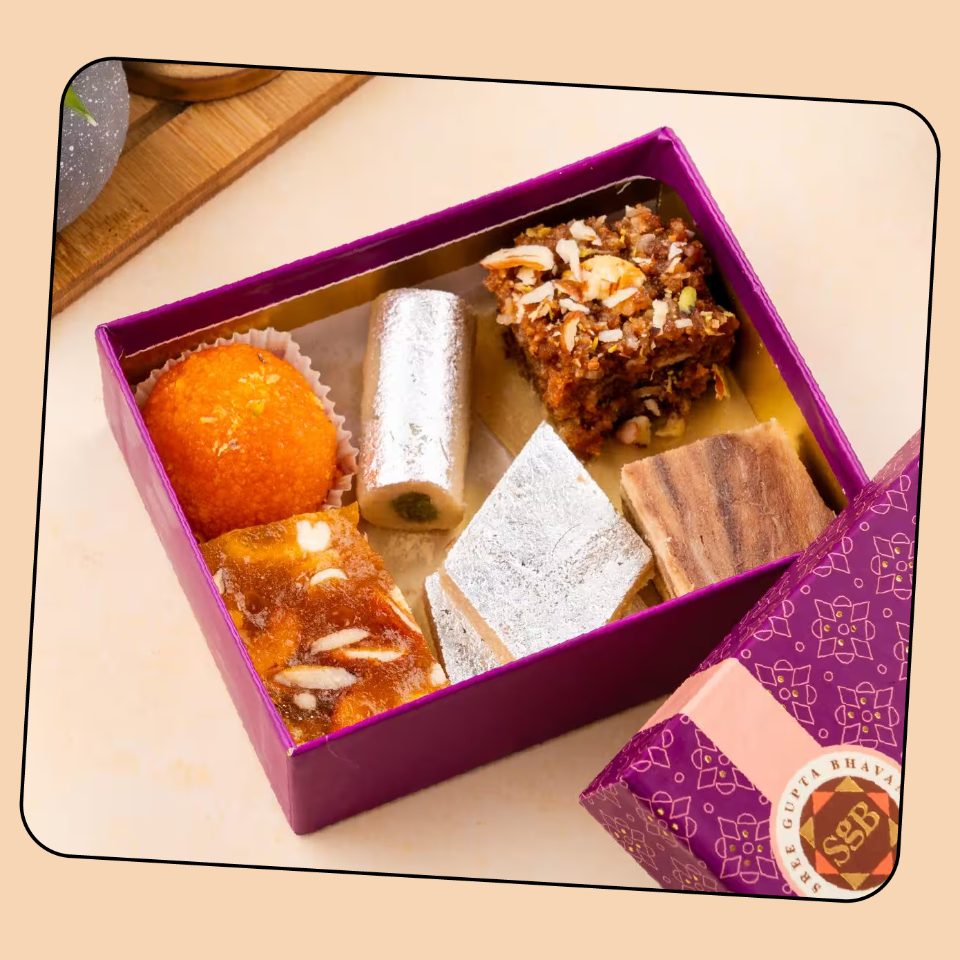 Gift Set-19.1: Assorted Ghee Sweets Gupta – 1/2 KG