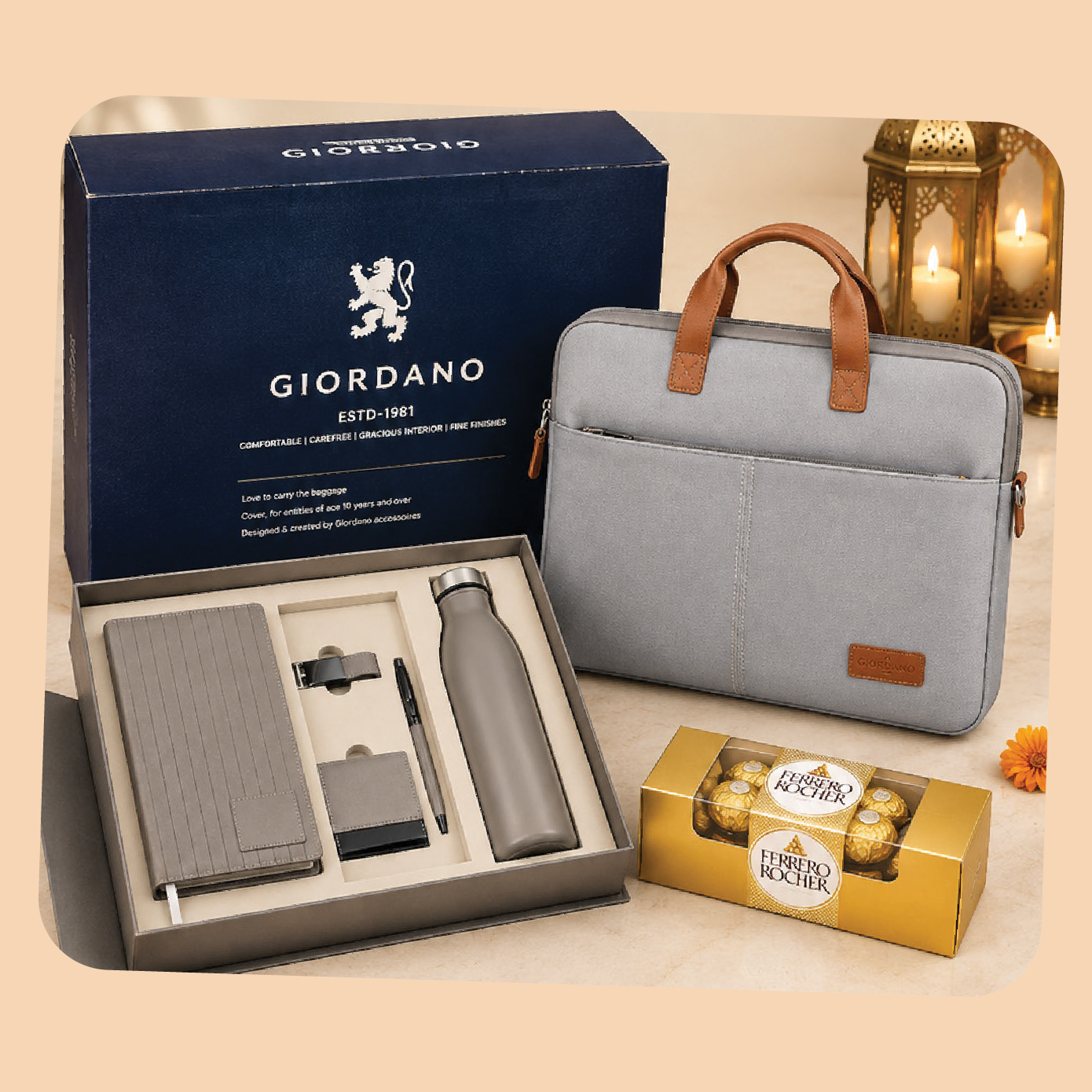 Gift Set-33: Premium Bag + Corporate Gift Sets + Premium Chocolates + Gift Box