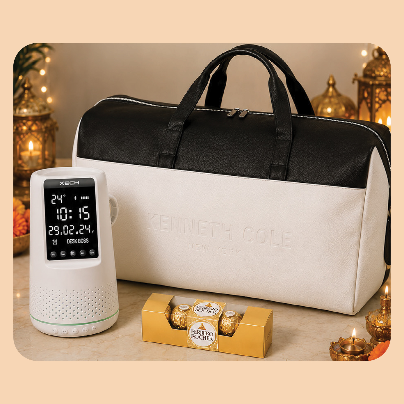 Gift Set-37: Premium Bag + 6-in-1 Multifunctional Speaker + Premium Chocolate + Gift Box