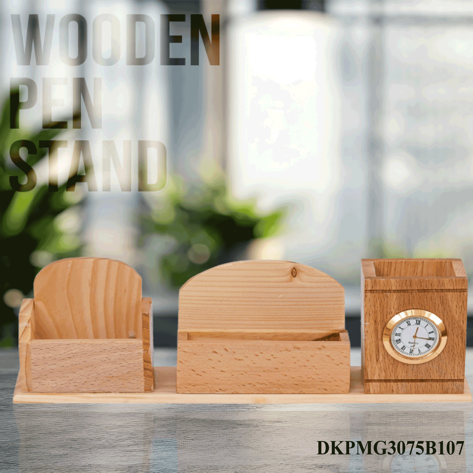 Wooden Calender pen stand