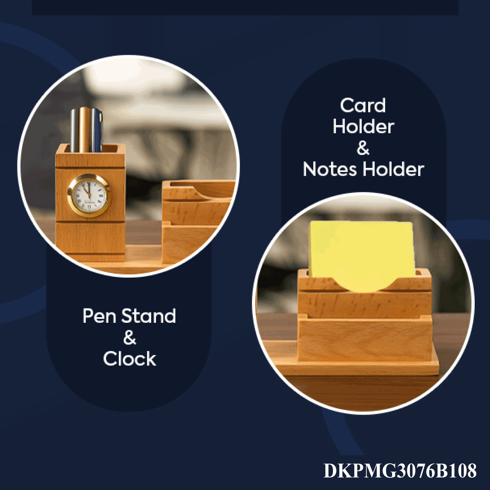 Wooden Calender pen stand - view 2