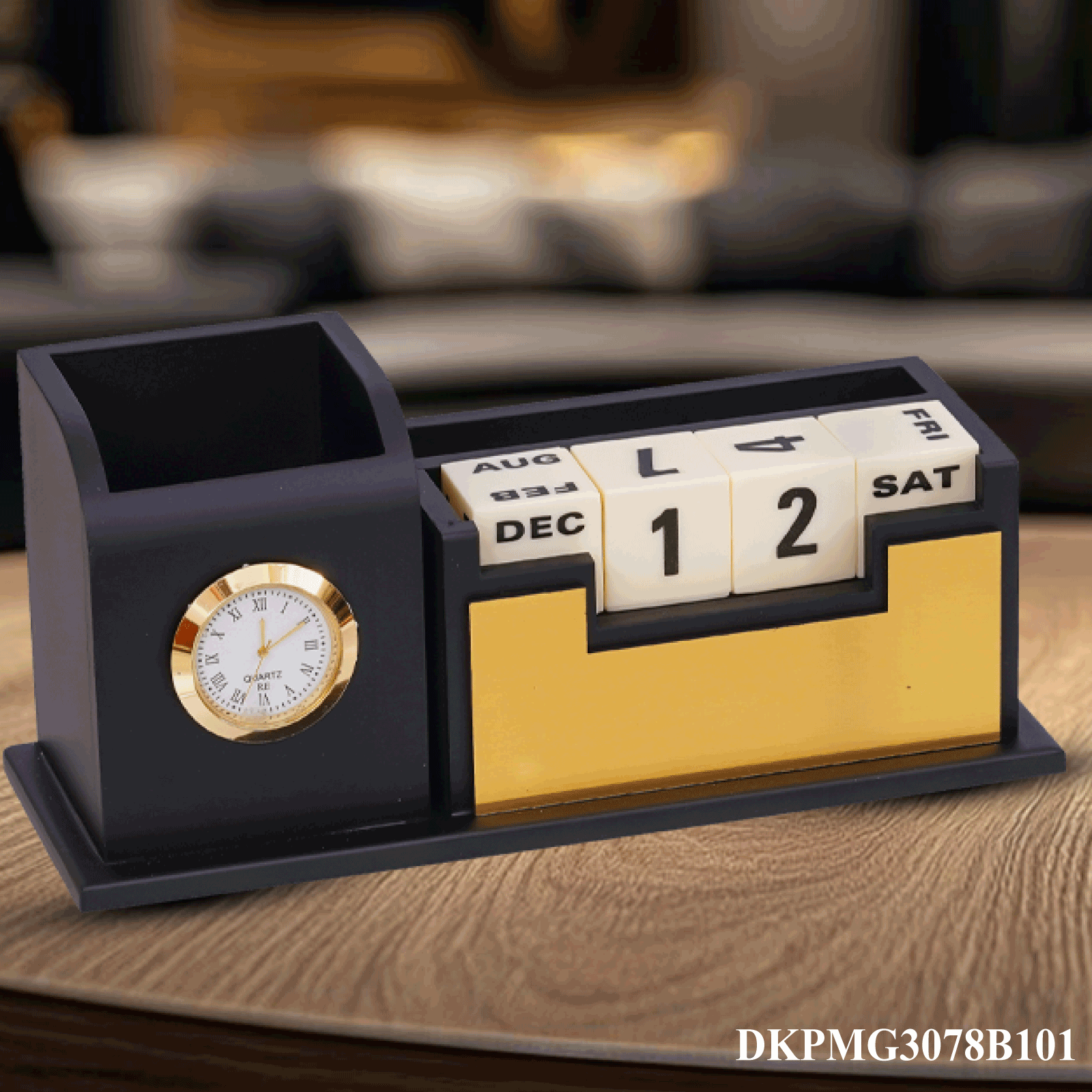 Wooden Calender pen stand