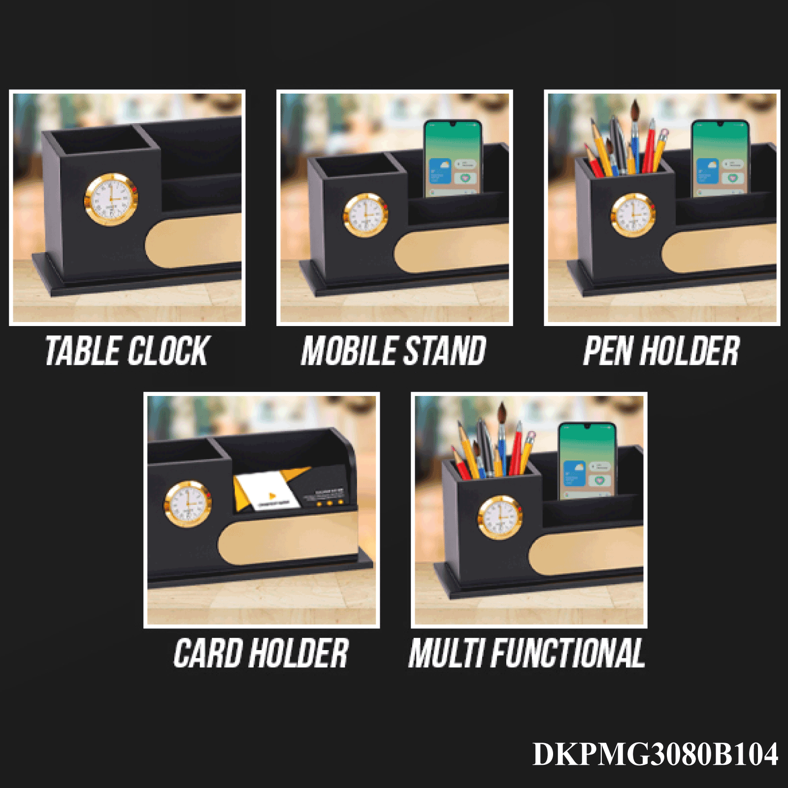 Wooden Calender pen stand - view 2